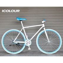 ( 픽시자전거 ) 26인치 입문용 픽시 바이크 30/40/60림 출퇴근 무단 자전거, 화이트 블루 26인치-30림