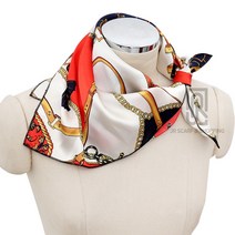 제이알쇼핑 명품핏 체인 사각 쁘띠 스카프