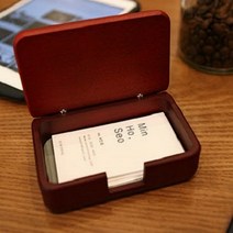 미니멀 원목 데스크 명함 케이스 뚜껑 보관 꽂이 수납