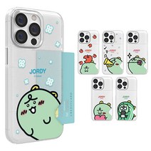 kk니니즈 죠르디페이스 반투명 슬림 카드 케이스 아이폰 갤럭시 핸드폰 케이스 카드 수납 커버