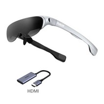 VR 블록체인 VR게임Rokid-Air 3D AR 안경 접이식 VR 스마트 홈 플레이 게임 연결 휴대 전화 개인 4K 대형, 한개옵션1, 05 Silver and HDMI