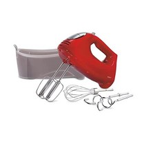 해밀턴 비치 6단 전기 핸드 믹서(거품 포함) 기존 비터 스냅온 보관 케이스 화이트, Red