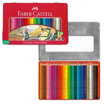 [조한스토어] 독일 파버카스텔 컬러링북 색연필 틴 유성일반색연필, 36색