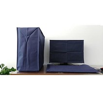 3 피스 컴퓨터 먼지 커버 모니터 키보드 호스트 PC 방진 케이스 데스크톱 CPU 타워 프로텍터 68cm 세트 블루, 22 Monitor Set Blue