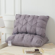 힐튼 5성급 호텔 벨벳 숙면 퀄팅다운 베개, 그레이 한쌍