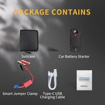 점프앤고 자동차 점프 스타터 전원 공기 압축기 타이어 펌프 20000mah 휴대용 충전기 자동차 부스터 시작 장치 3.5L/6L, 20000mah 800A, 중국