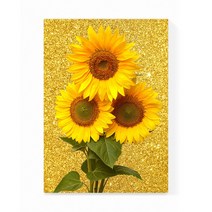 풍수아트 03.긴급-골드리치패밀리해바라기 | 골드메탈액자 중대형 20호