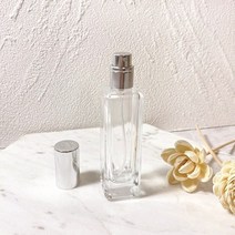 향수용기 유리스프레이용기 - 긴사각 실버 30ml 퍼퓸공병 diy 만들기 향수 캔들바다
