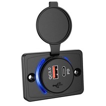 캠핑카 부품 Powstation RV 개조 충전기 12-24V 3.1A 듀얼 USB 전원 콘센트 액세서리 캠핑 버스 보트 QC3., 02 QC and PD