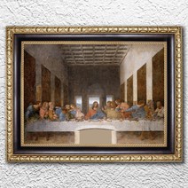 레오나르도 다빈치 최후의 만찬 캔버스출력액자 53x40, 1골드