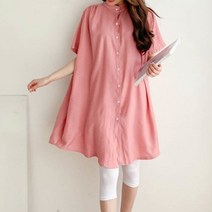 [브리스살롱] 여름 데일리웨어 루즈핏 셔츠 원피스형 롱 남방