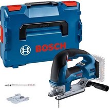 보쉬 Professional 18V 시스템 무선 직소 GST 18V-155 BC(활 손잡이 브러시리스 모터 배터리 및 충전기 포함 안 됨 L-BOXX에 있음) 06015B10, 배터리/충전기 제외, L-박스에서