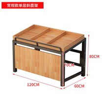 과일가게 우드 패턴 조립식 빵 진열대 과자 베이커리 진열장 과일 가게 매대 선반, 1개