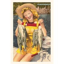 (영문도서) Vintage Journal Woman with Bass Florida Paperback, Found Image Press