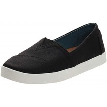 검정 코팅 캔버스 5M 로퍼 & 슬립온의 TOMS 여성 아발론 슬립