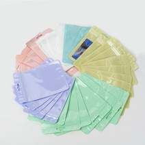 파스텔 지퍼백 구디백 선물 봉투 간식 포장 120p, 파스텔 지퍼백 120장세트, 파스텔 지퍼백 120장세트