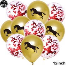 10 개/몫 말 생일 풍선 레이싱 파티 꽃다발 색종이 경주 웨딩 장식, 14 1set 10pcs