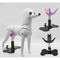 반려견 받침대 애견 미용사 애견샵 높이 조정 거치대, 핑크