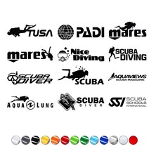 MCsign 스쿠바스티커모음 스쿠버다이빙로고 자동차데칼스티커 스킨스쿠바 스노클링, 1개, 회색M