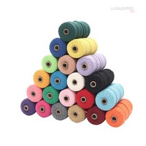 와요또 마크라메 실 컬러 면로프 13컬러 3mm/4mm 면실 100m 마크라메 재료, 4MM, 핑크, 1개