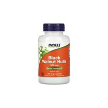 NOW Foods 나우푸드 Black Walnut Hulls 흑호두 껍질 500mg 100베지캡슐 검은호두 블랙월넛 스테아린산 스테아르산 마그네슘 스테아레트