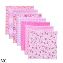 25x25cm 또는 50cm x 코 튼 원단 인쇄 된 천으로 DIY 봉 제 공예 재료에 대 한 손수 패치 워크 바느질 퀼트 패브릭 린넨코튼원단, 01 B01-7Pcs
