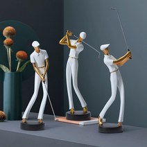 골프 피규어 홀인원 상품 선물 기념패 장식 거실 장식 트로피 공예, 블랙 C
