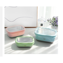 스텐도시락통 직장인도시락 샐러드 도시락 반찬 예쁜 어린이 간식 소풍 런치박스 고급, 에지리스텐씰(그린 470ml)