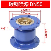 CHECKVALVE 역류방지 체크밸브 소방 릴리프 게이지 조절 플랜지 머플러 수직 수평, DN50 탄소강 스프레이 페인트