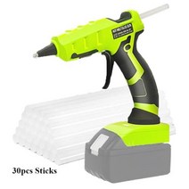 호환 무선 핫멜트 글루건 MakitaDEWALTBlackDeckerMilwaukee 18V 배터리 20 스틱 전기 수리 DIY 건 전동 공구, Black