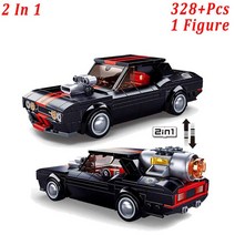 Sluban 클래식 레트로 스포츠카 캐딜락 밀러 유성 Ghostbusters ECTO-1 빌딩 블록 벽돌 10274 키트 키즈 도시 그림 장난감, 03 Without Box 328Pcs