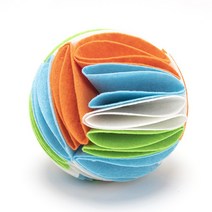 간식 로봇 자동 MEOWS Dog Sniffing Ball Puzzle Toys IQ 느린 디스펜스 피더 증가 Foldable Nose Sniff 애완 동물 훈련, 15cm, 07 G
