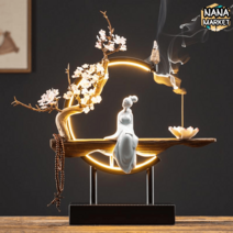 불상 인테리어 관세음보살 LED 조명 장식품, A9997