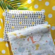 자체제작 저자극 이중 거즈 미니블랭킷 사계절 요루거즈 낮잠이불 여우 딸기 동물원, 세모난여우