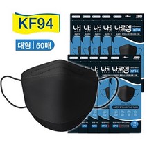 나로엠 KF94 마스크 50매, 나로엠 블랙50매