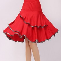 [Myshe]여성 댄스치마 사교춤 라틴댄스 무용치마 미니 풀스커트 BRS 0407wj01