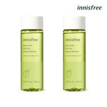 이니스프리 [이니스프리] 애플씨드 립앤아이 메이크업 리무버 100mL 2개, 1세트