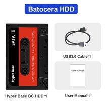 아케이드스틱 오락실 커스텀 조이스틱 Batocera35 리눅스 2T 휴대용 HDD 하이퍼 베이스 B, Only HDD+500G HDD
