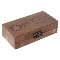 예쁜 스탬프 도장 30pcs 레트로 알파벳 편지 대문자 소문자 나무 고무 스탬프 나무 상자 세트 스크랩북에 대 한 공예 우표, 하얀
