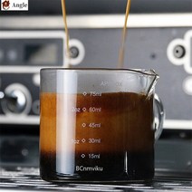 커피 머신 54mm 더블 스파우트 스플릿 커피 포터필터 브레빌 870/878/880 용 에스프레소 머신 바구니 교체, [04] 75ML Measuring cup