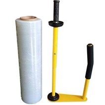 손잡이형 핸드 랩퍼 랩핑기 수동 파렛트 래핑기 포장 포장기 랩, D. 화이트 45-50cm 필름 폭