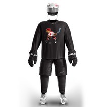 아이스하키 장비 용품 H80 시리즈 맞춤형 아이스 하키 연습 저지 및 대형 스트리트 셔츠-모든 사이즈 고품, 08 jersey_09 Youth Goalie cut