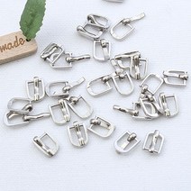 짱패브릭 인형옷부자재)(4개) 5mm 라운드버클, 실버