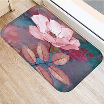 야자수매트 등산로매트 코코넛매트 1pcs 40*60cm 컬러 장미 꽃 패턴 미끄럼 방지 스웨이드 카펫 도어 매트, 20 2DD-48279-020