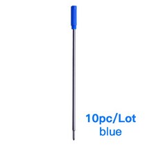 GuoYi Q026 볼펜 리필 10 개/몫 11.6cm 긴 학습 학교 사무실 문구 및 호텔 비즈니스 쓰기 액세서리, 02 10 pc Blue-11.6