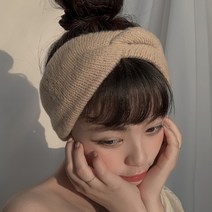 1+1 Hand Made 귀돌이 와플 니트 꼬임 헤어밴드 헤어터번 반다나 머리띠
