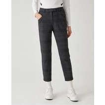 21FW [REFINED CLASSIC]그레이 톤톤 체크 테이퍼드핏 팬츠 HWPA1D721CG