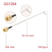 1pc RG316 케이블 SMA 여성 WIFI 무선 라우터에 대 한 PCB 솔더 피그 GPS GPRS 낮은 손실 Jackplug 와이어 커넥터, 07 SMA M to PCB A _ 07 5CM