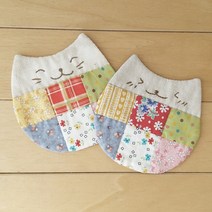 티매트 만들기 DIY 퀼트패키지 (2ea), 파스텔 고양이, 2개