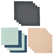 이케아 SVARTSENAP 스바르트세나프 냅킨 35x35cm 4개입/디너냅킨/네프킨/티슈/레스토랑/순면, 터쿼이즈+블루_405.459.28, 터쿼이즈+블루 405.459.28